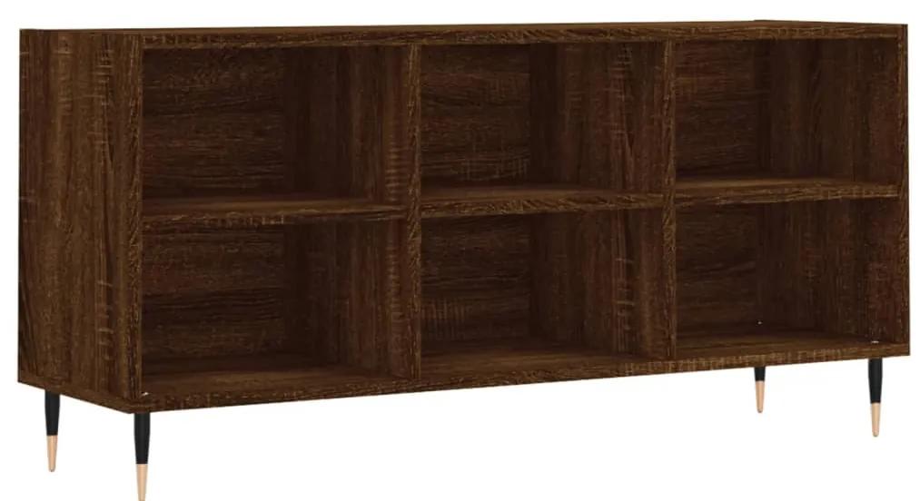 Móvel de TV 103,5x30x50 cm derivados madeira carvalho castanho