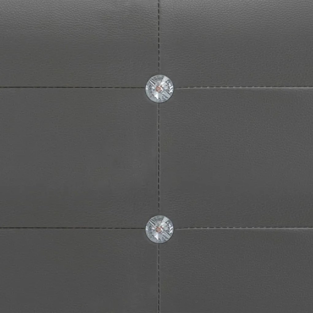 Estrutura de cama 180x200 cm couro artificial cinzento