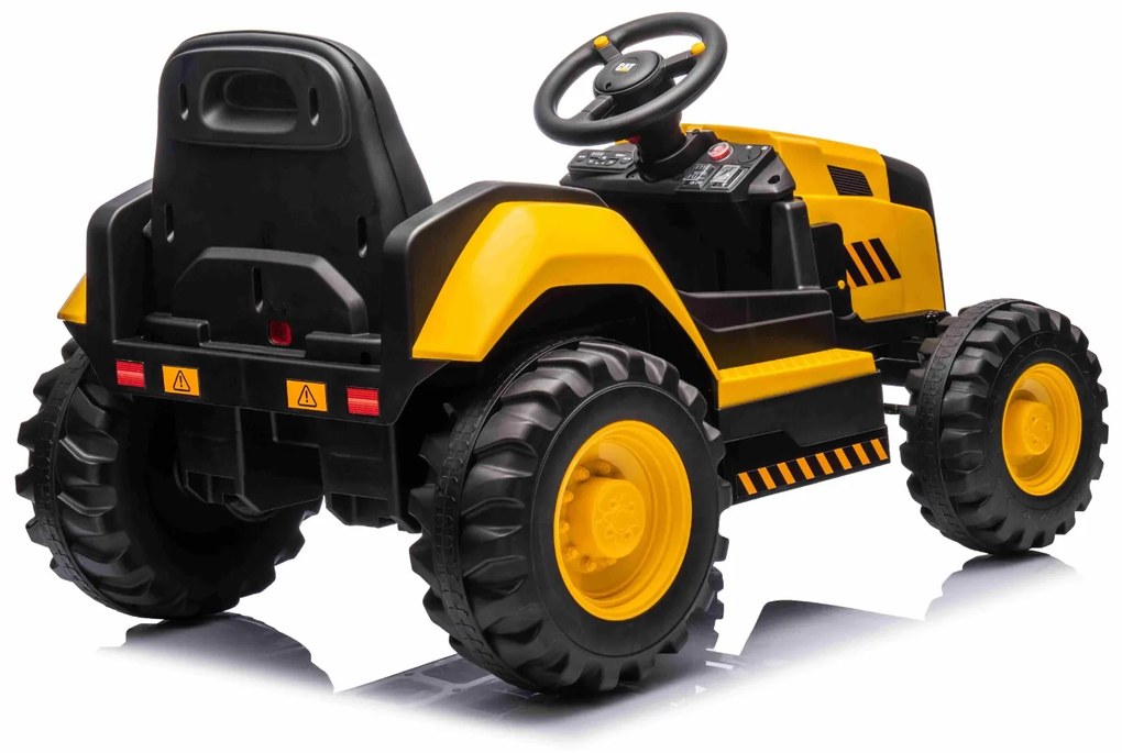 Escavadora eléctrica Caterpillar Crianças 12V Com licença, assento individual, entrada USB no leitor de MP3, tração traseira com 2 motores de 30 W e b