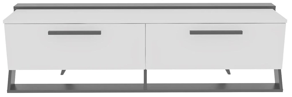 Móvel de TV Astrid – Branco e Preto – 163,8 cm x 46,8 cm x 36,6 cm