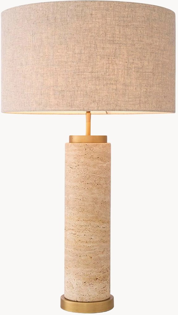 Candeeiro de mesa grande em travertino Lxry