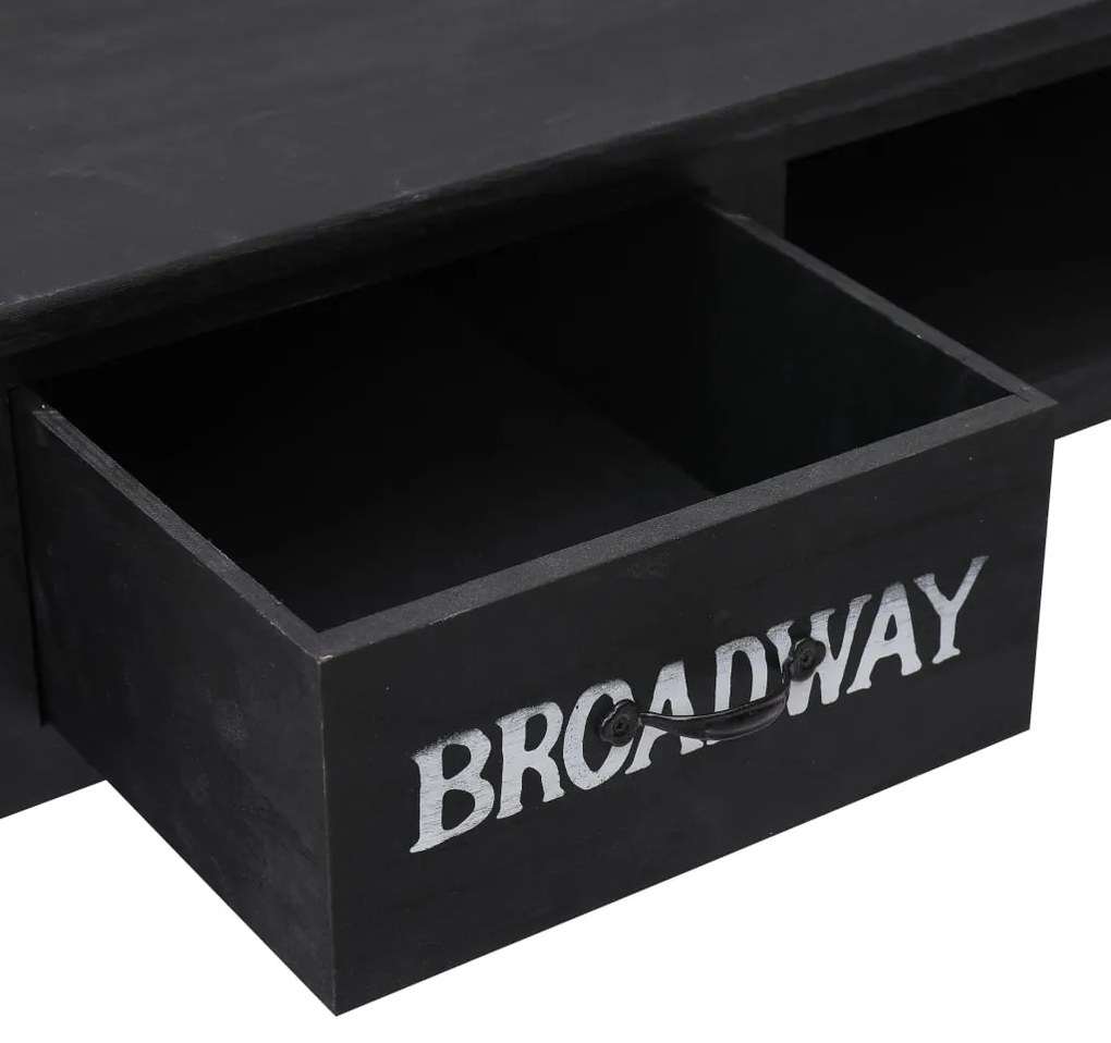 Mesa consola 110x45x76 cm madeira preto