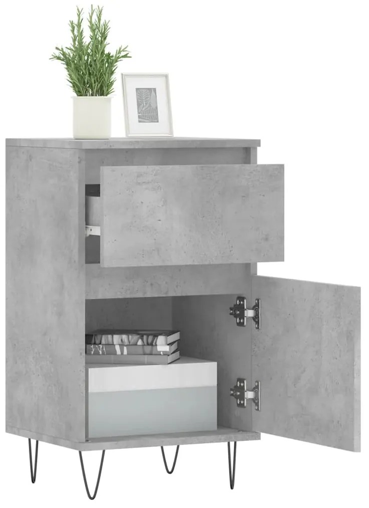 Aparadores 2 pcs 40x35x70 cm derivados de madeira cinza cimento