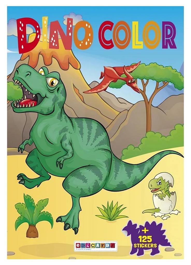 Livro Colorir com Autocolantes Dinossauros 21X29.7cm