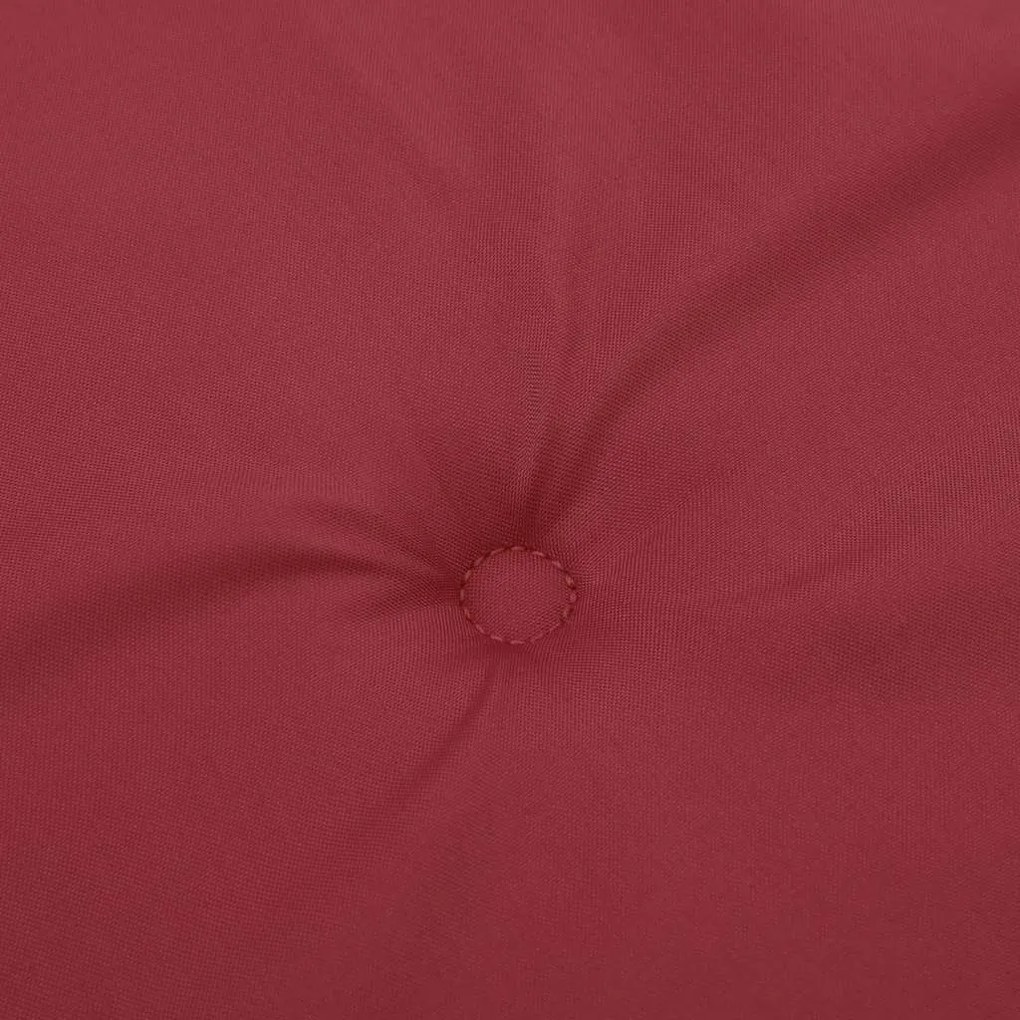 Almofadão p/ banco de jardim tecido oxford vermelho tinto