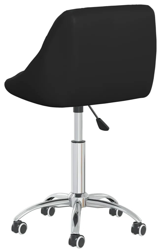 Cadeiras de jantar giratórias 2 pcs couro artificial preto