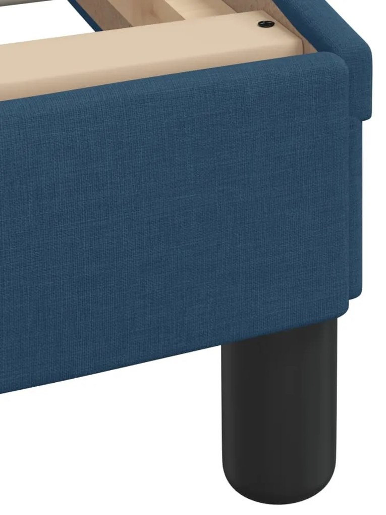 Estrutura cama c/ cabeceira sem colchão tecido 90x190 cm azul