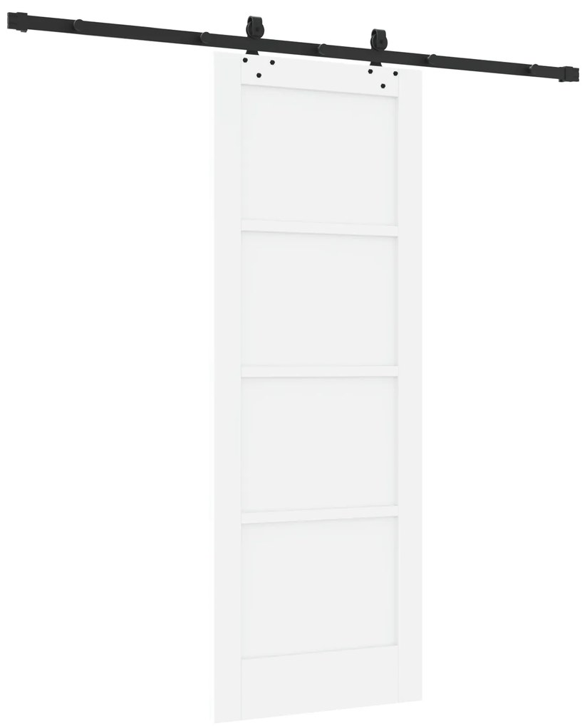 Porta Deslizante vidaXL com Conjunto de Ferragens Branca 73.5x198.5 cm