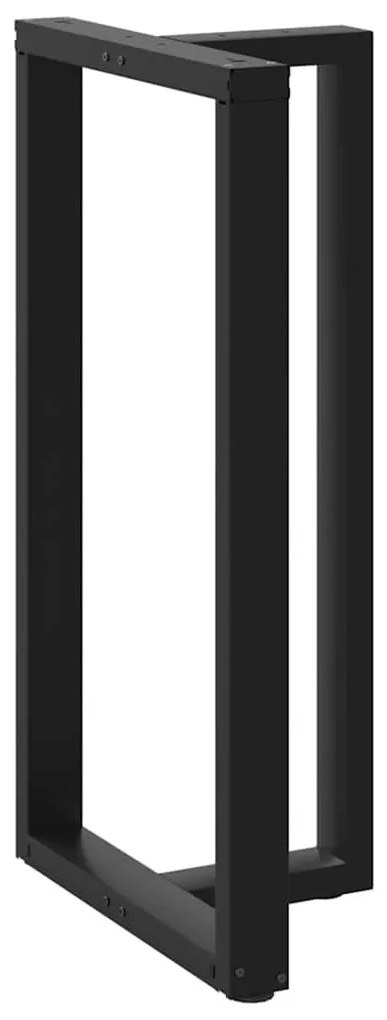 Pés de mesa de bar em forma de T, 2 peças, preto, 60x35x(110-111) cm,