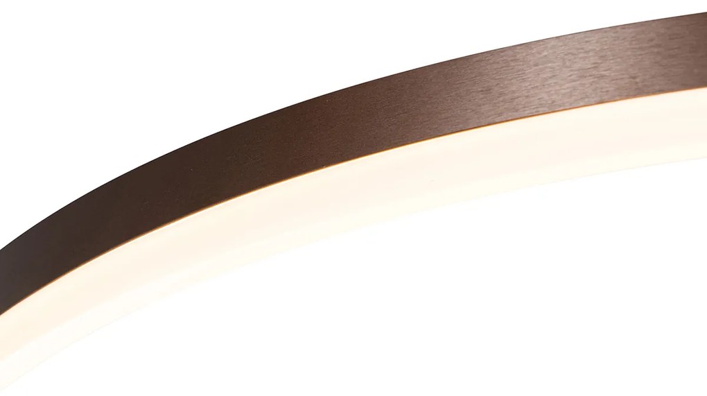 Candeeiro de suspensão em bronze escuro 80 cm com LED regulável em 3 níveis - Anello Moderno