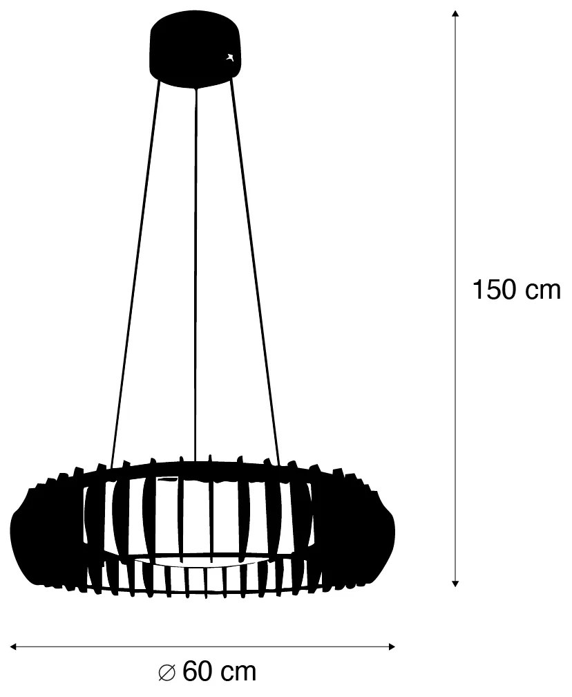 Candeeiro suspenso escandinavo bege incluindo LED - Monte Escandinavo