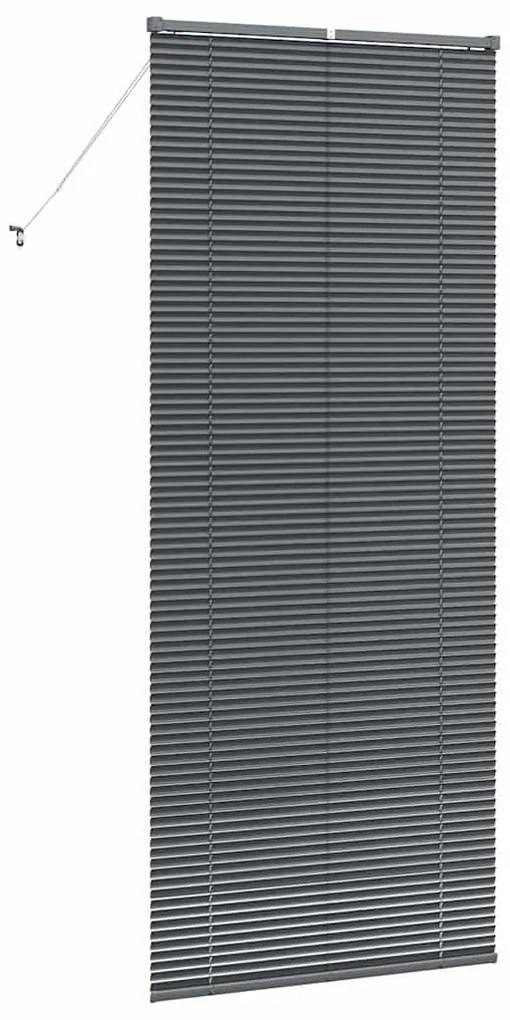 Persiana de Janela Cinzento-escuro 80 x 130 cm Alumínio