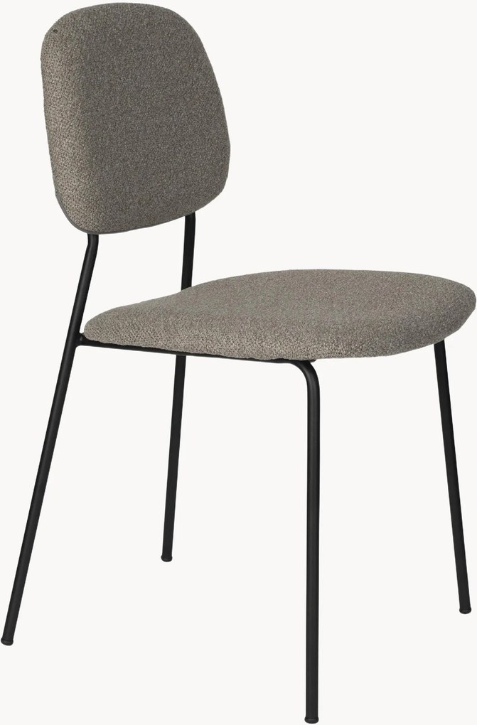 Cadeiras de jantar estofadas Roos, conjunto de 2