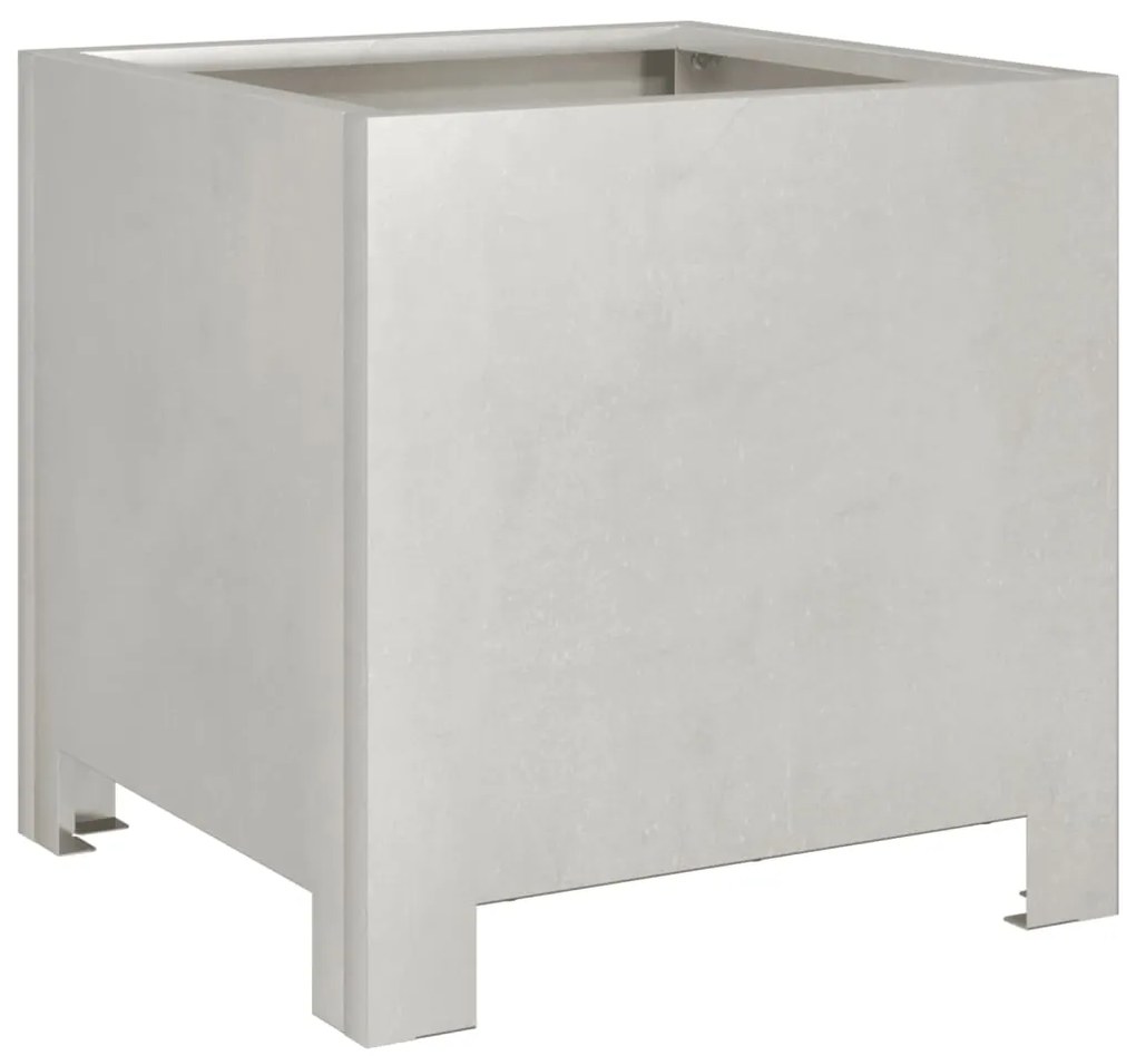 Vaso/floreira de jardim 2 pcs 30x30x30 cm aço inoxidável