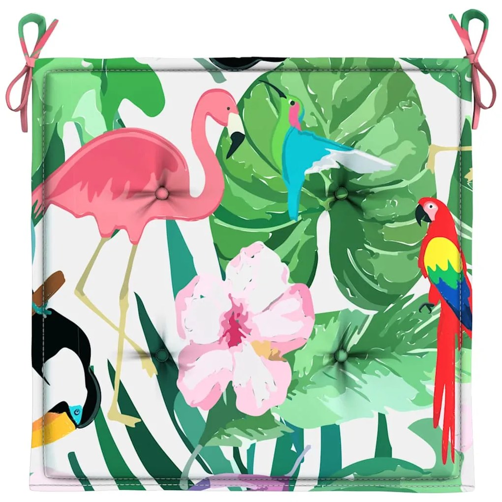 Almofadões p/ cadeira 6pcs 40x40x4 cm tecido multicor