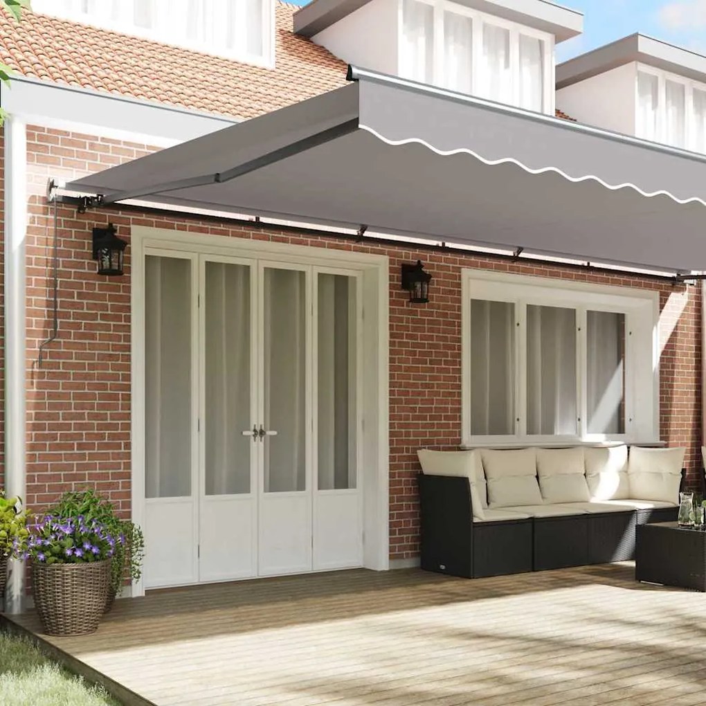 Toldo Cinza Claro Cinzento-claro 600 × 300 cm Acrílico e metal