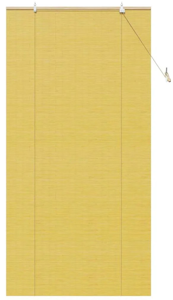 Persianas e Sombras de Janela Amarelo 120 x 220 cm Bambu