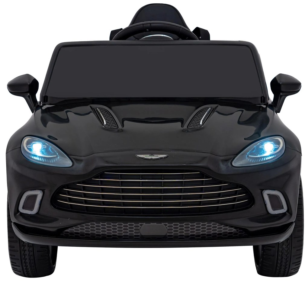 Carro elétrico para Crianças 12V 4x4 Aston Martin DBX Rodas de EVA, Assento de couro Preto