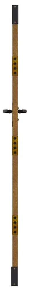 Portão de jardim 85x200 cm aço corten design bambu