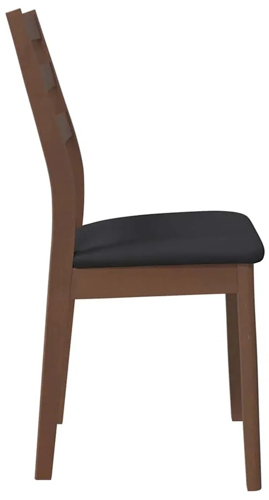 Cadeiras de jantar com almofadões 2 pcs madeira maciça castanho
