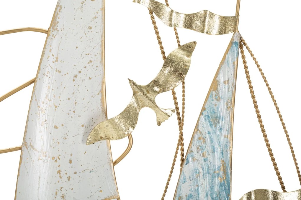 PAINEL DE PAREDE DE FERRO VELA 51,4X4X87 CM MULTICOLORIDO