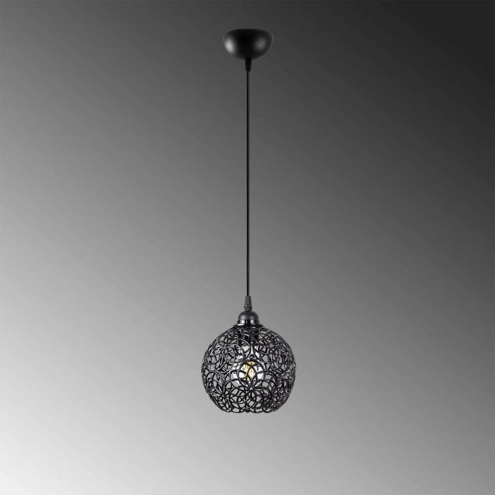 Candeeiro Suspenso Hay – Preto – 17 x 17 x 118 cm