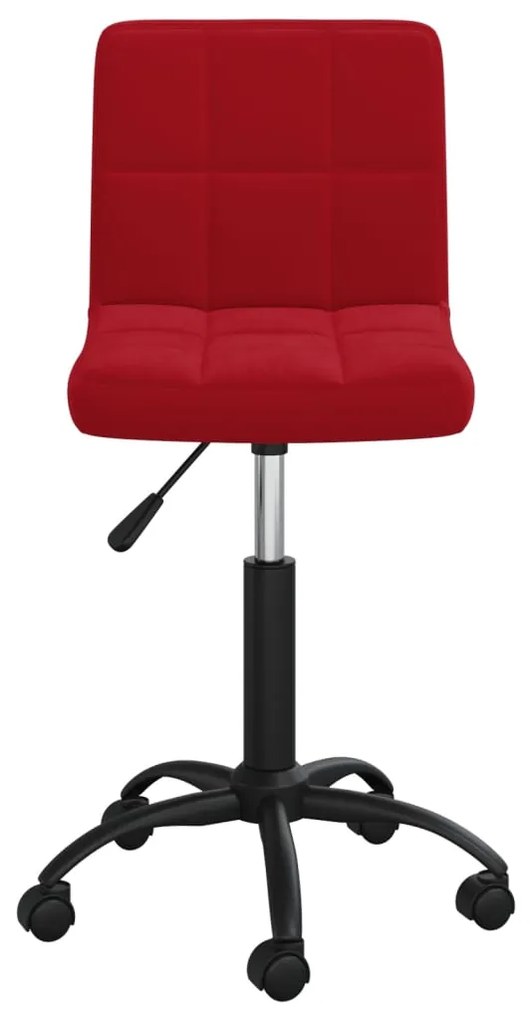 Cadeira de jantar giratória veludo vermelho tinto