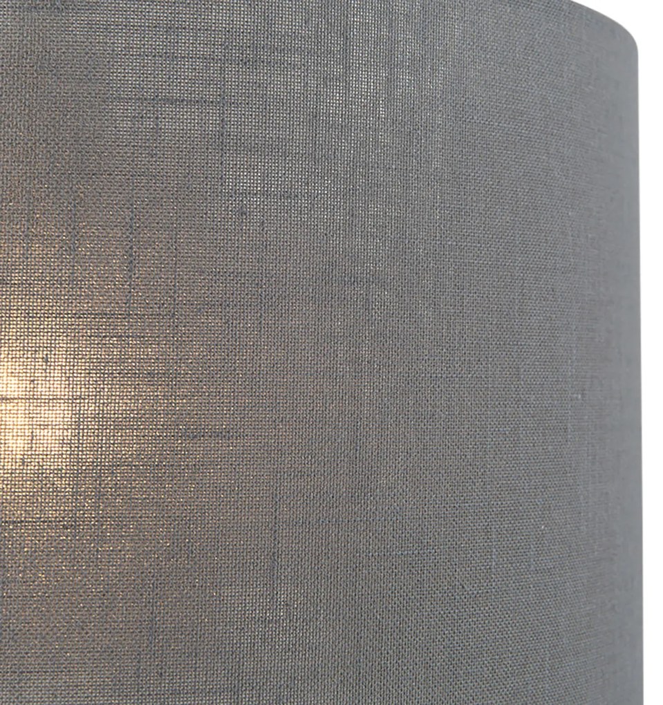 Candeeiro de suspensão preto com cúpula 35 cm cinzento escuro ajustável - Blitz Moderno