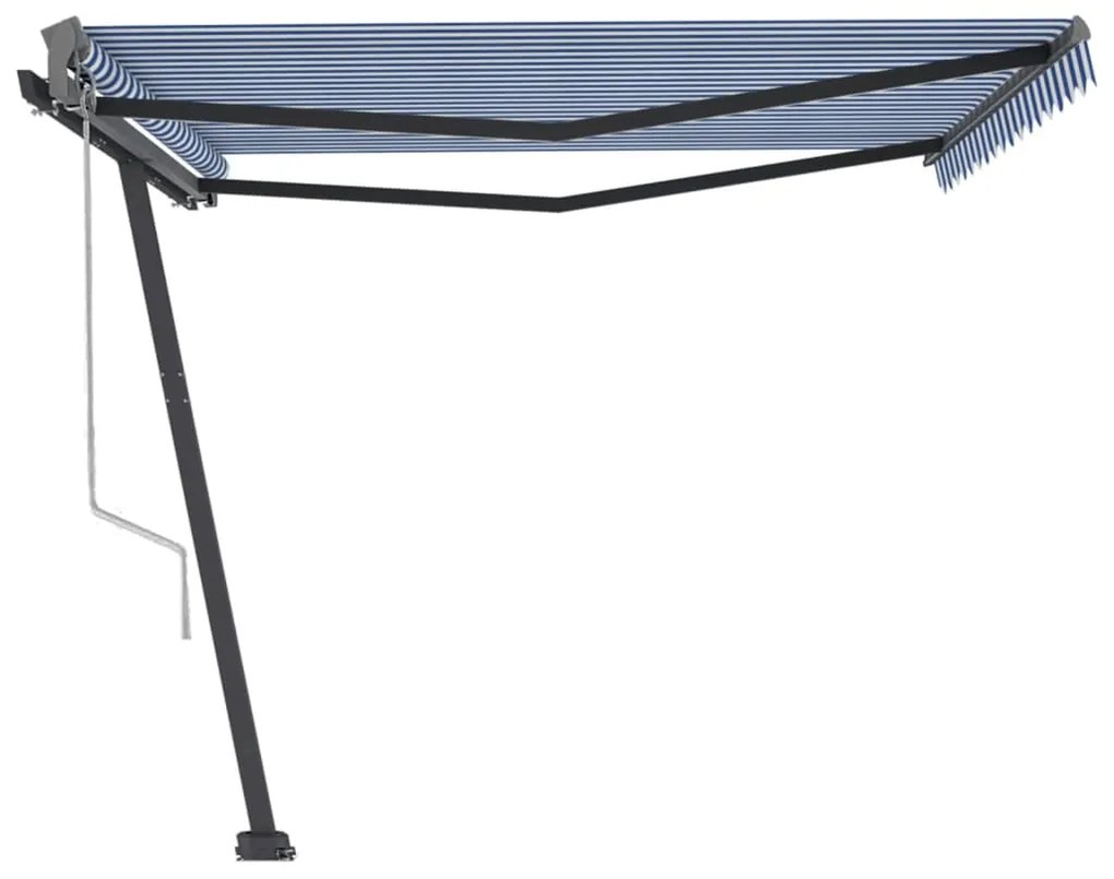 Toldo automático independente 400x300 cm azul e branco