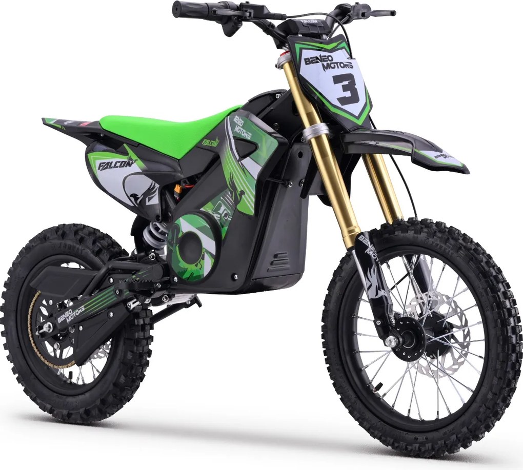 Moto elétrica de cross para crianças Motors Falcon 1600W Verde