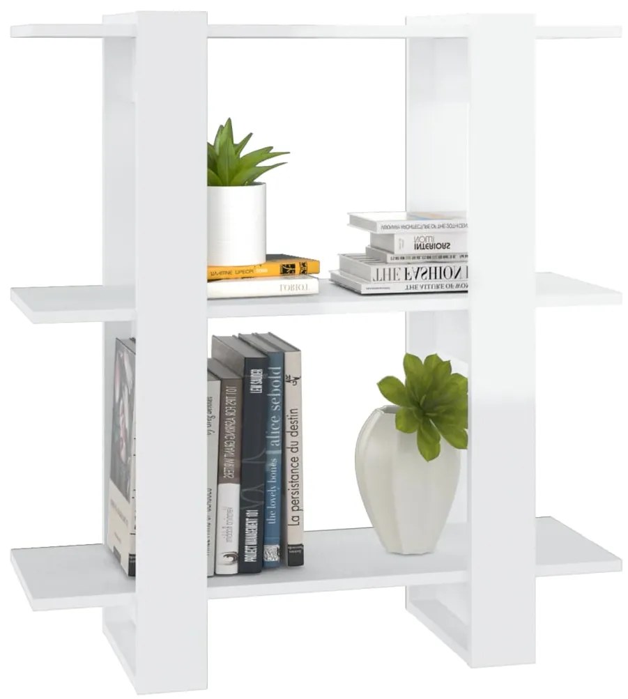 Estante/divisória 80x30x87 cm branco brilhante