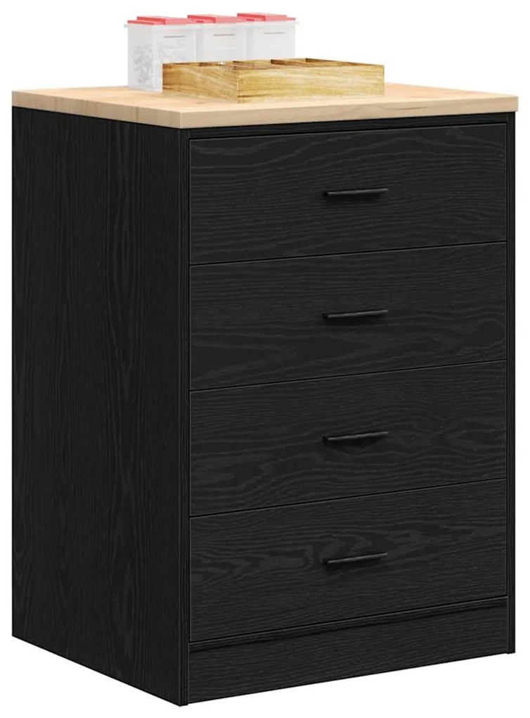 vidaXL Armário de arrumação de garagem Preto 60x51x85 cm