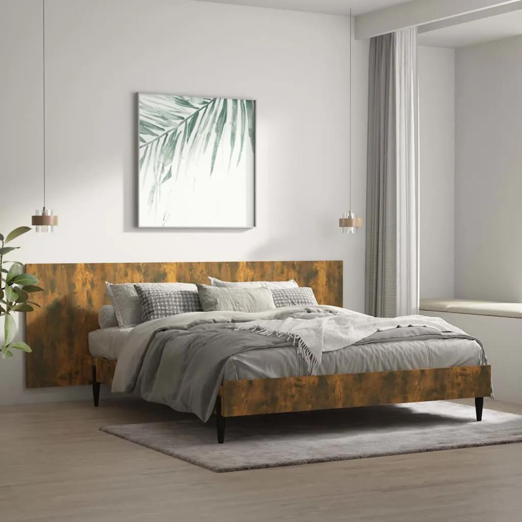 Cabeceira cama 240x1,5x80 cm derivados madeira carvalho fumado