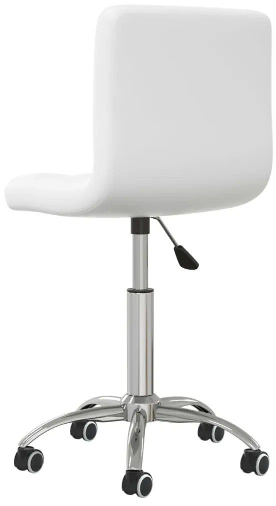 Cadeira de escritório giratória couro artificial branco