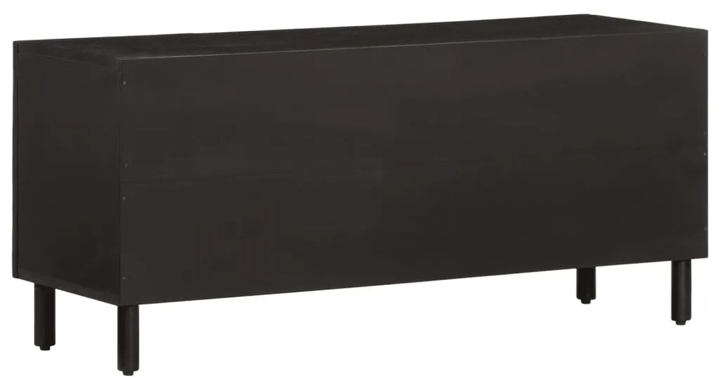 Móvel de TV 105x33x46 cm madeira de mangueira maciça preto