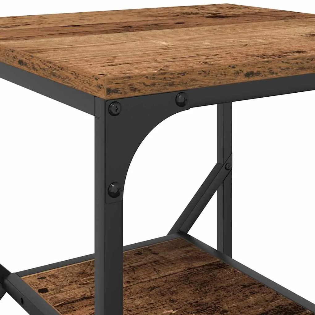 Mesa Lateral vidaXL Madeira Velha 41x40x60 cm Madeira Reforçada