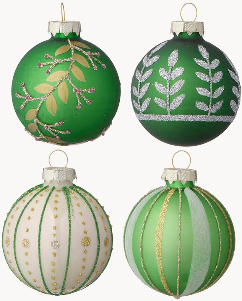 Bolas de Natal artesanais Seraphim, conjunto de 4