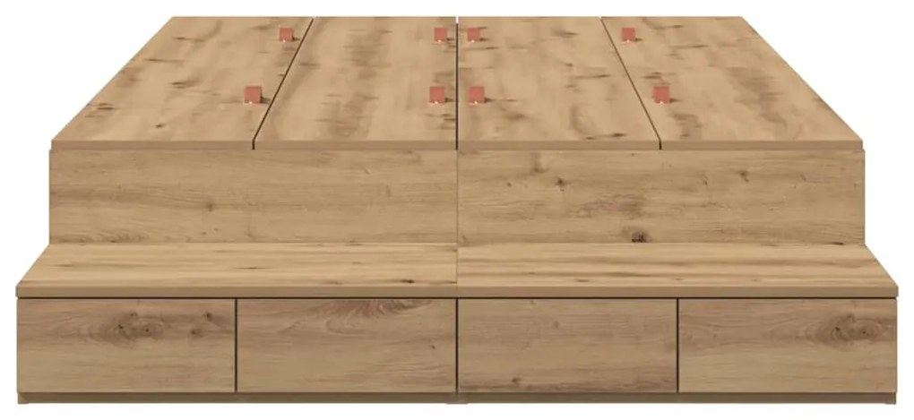 Cama de Armazenamento Artisan Carvalho 120x190 cm