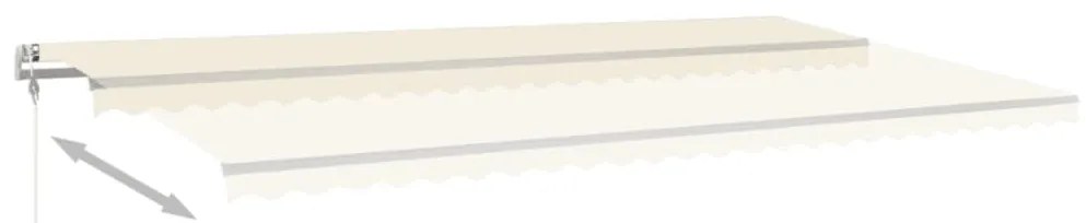 Toldo retrátil automático 600x350 cm creme