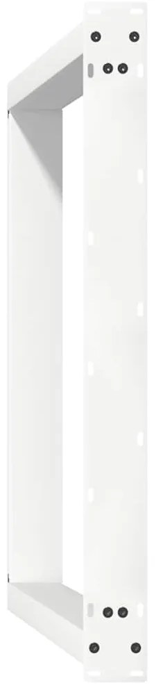 Pés de mesa de jantar em forma de U, 2 peças, branco, 90x (72-73) cm,