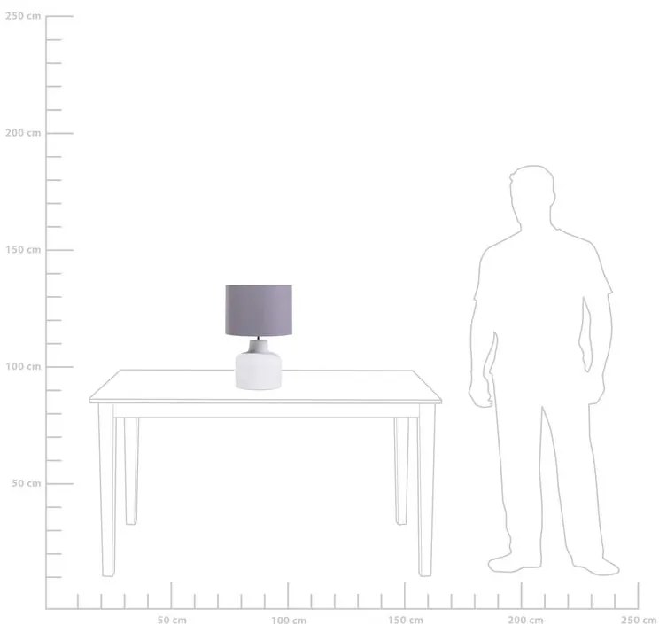 Candeeiro de mesa cinzento BHIMA Beliani