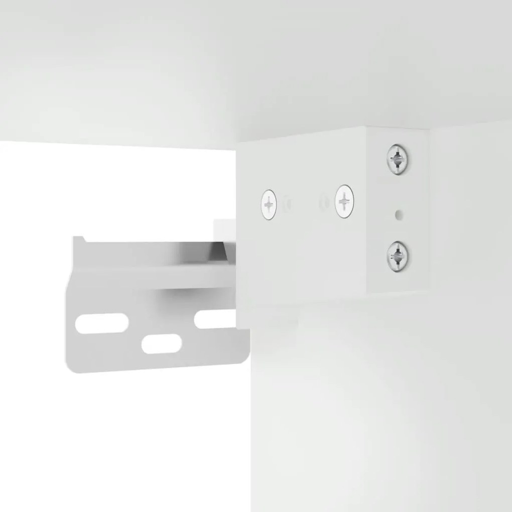 6 pcs móveis de parede p/ TV derivados de madeira branco