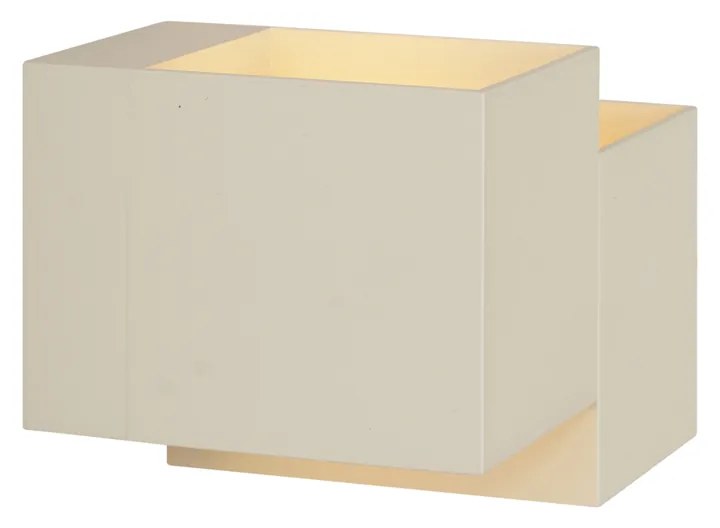 Candeeiro de Parede Moderno Bege 2 Luzes - Transfer Double