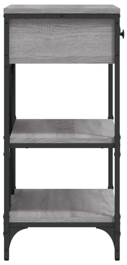 Mesa consola 75x34,5x75 cm derivados de madeira cinzento sonoma