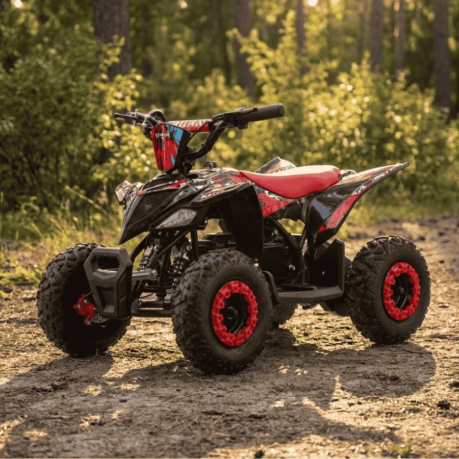 MINI MOTO 4 PARA CRIANÇAS 800W Ratte COM LIMITADOR 3 Posições Vermelho