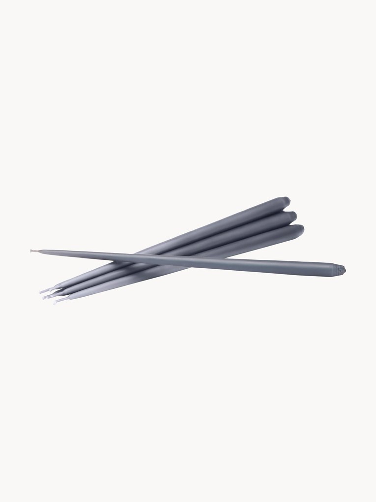 Velas finas compridas Stoff Nagel, conjunto de 6