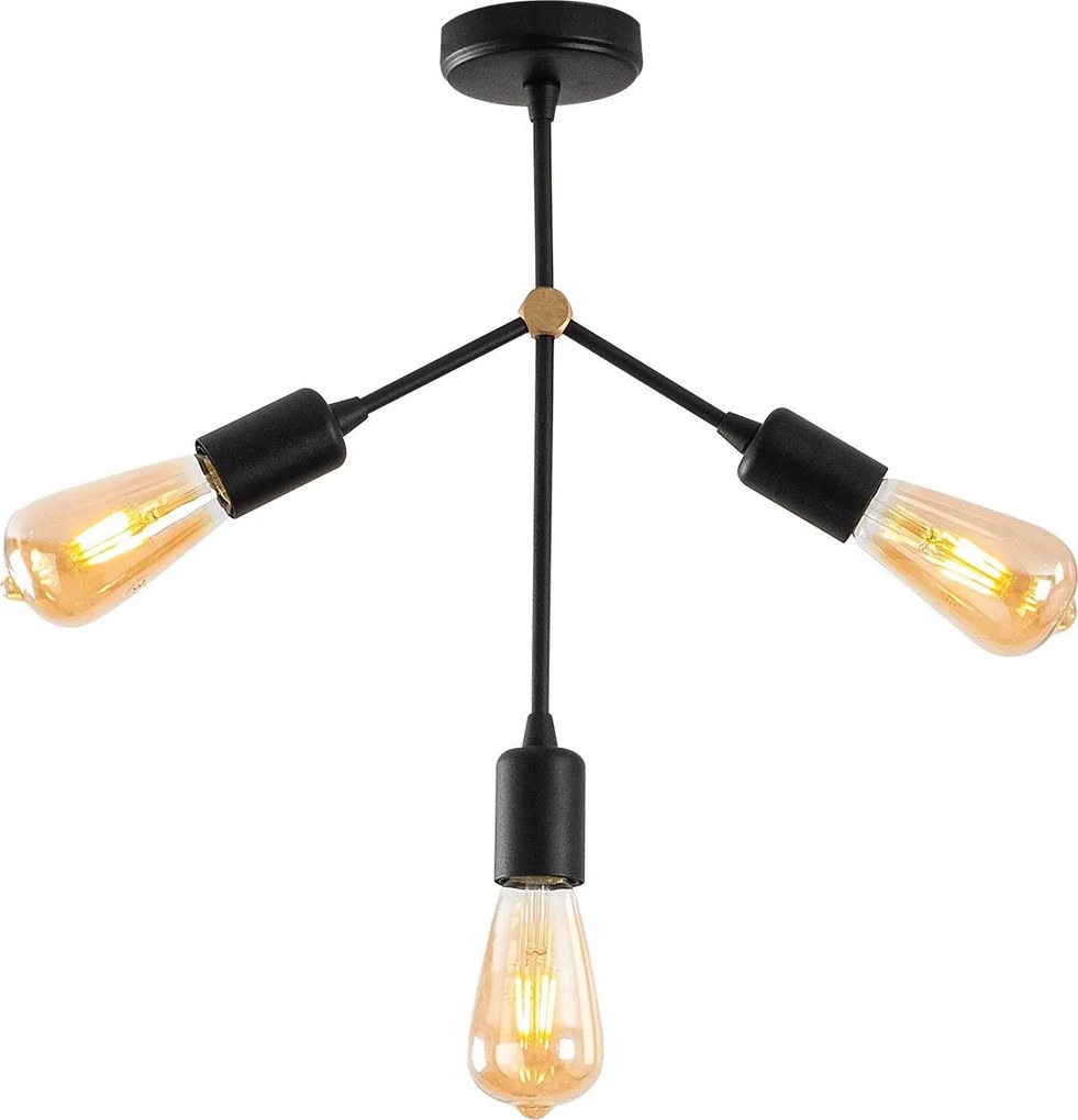 Candeeiro Chandelier Sparrow – Preto – 34 x 10 cm