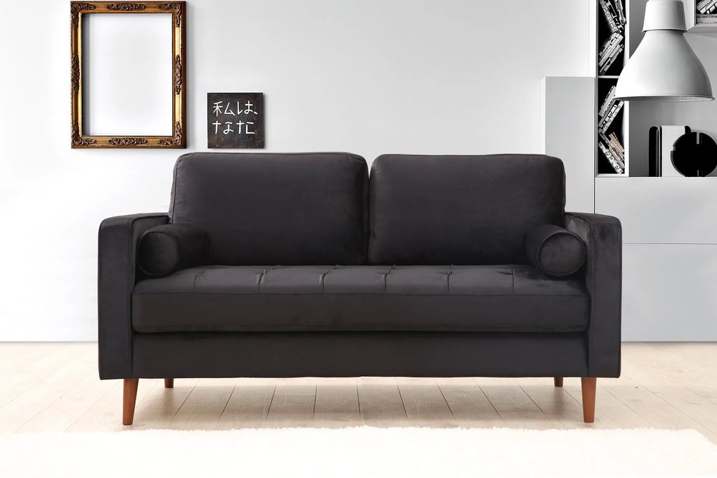 **** Sofá de 2 Lugares Rome – Preto Carvalho – 175x90x70 cm
**