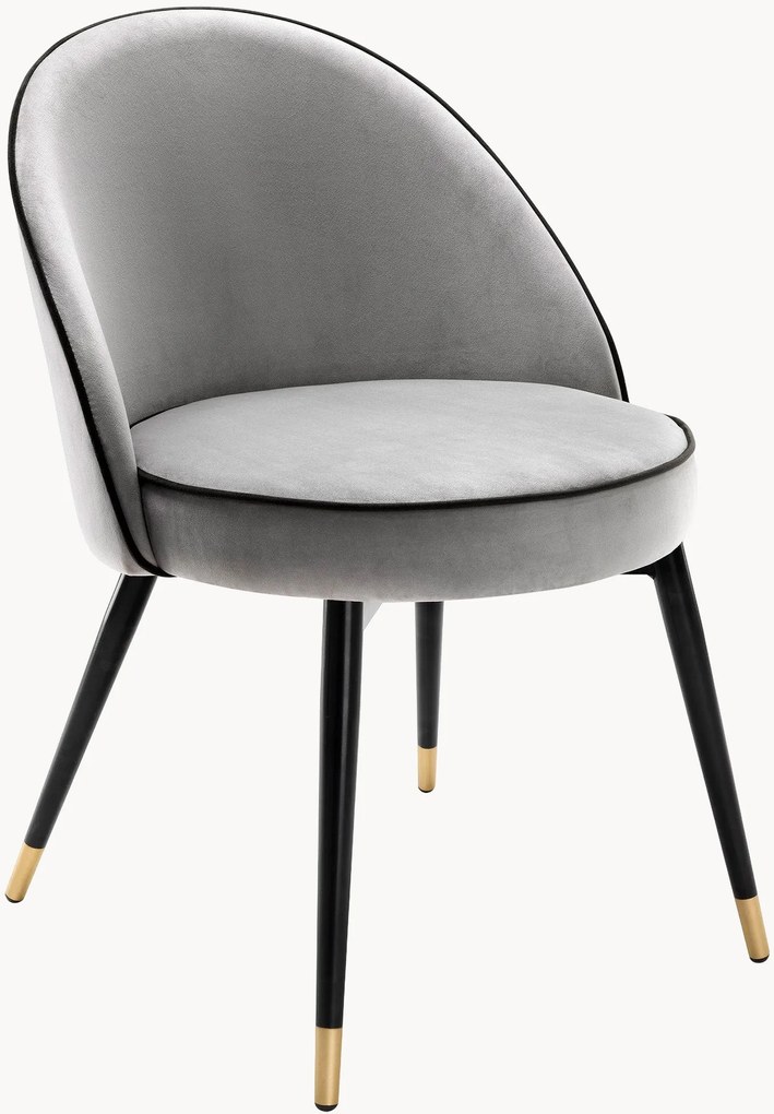 Cadeiras de jantar em veludo Cooper, conjunto de 2