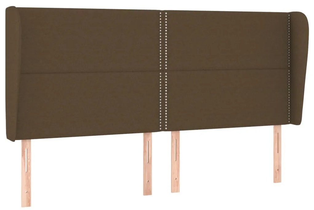 Cama com molas/colchão 200x200 cm tecido castanho-escuro